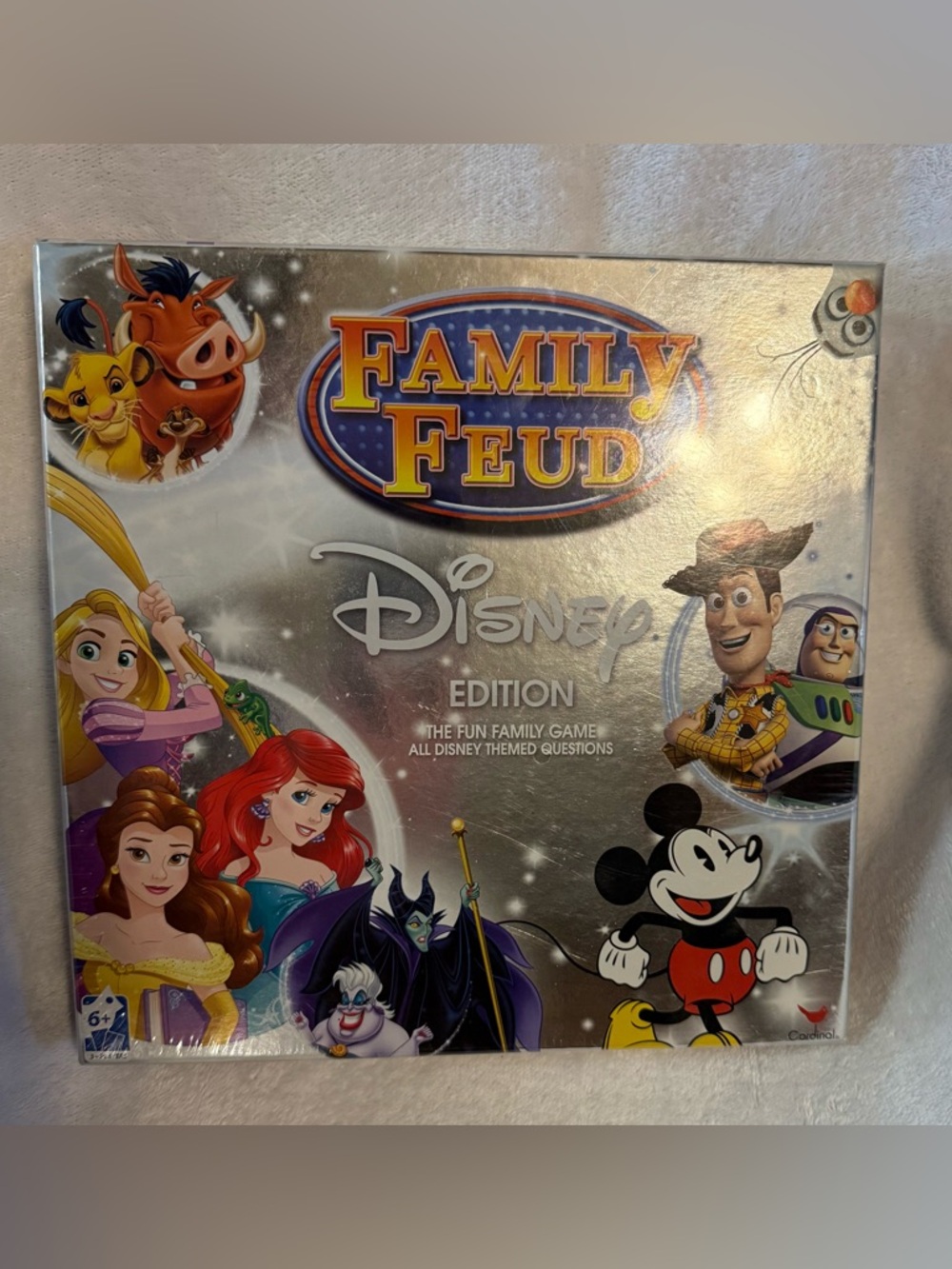 NWT Disney Family Feud Board Game - Silver with Multicolor Characters